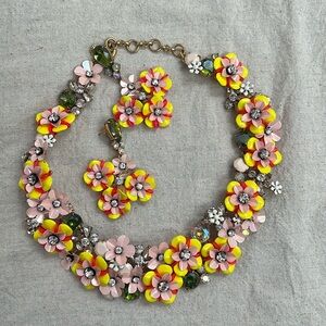 J.Crew Crystal Necklace and Earrings Set